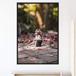 signwin Framed Canvas Wall Art Monkey Animals Expressive...