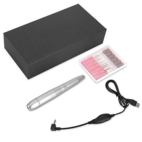 HHYGR Electric Professional Nail Drill Set, for Polishing, Sanding, Removing Gel Acrylic Nails USB Charging,B