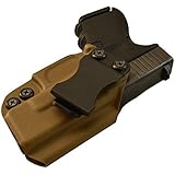 Black Scorpion Outdoor Gear IWB KYDEX Holster: Fits Glock 26 27 33 (Gen 1-5) | Made in USA | Custom Fit | Inside Waistband | Adjustable Cant/Retention System (Right Hand) Color: TAN
