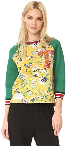 Hilfiger Collection Women's '60s Floral Pullover, Golden Rod/Multi, X-Small