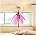 Flying Fairy Doll Girl Infrared Sensor Control Remote Control Child Toy Flying Princess Doll (Pink)