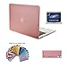 Macbook Air 13 Case,TECOOL Hard Plastic Shell with Keyboard Cover for MacBook Air 13.3 inch Model:A1466 and A1369 (Pink)