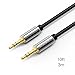 Audio Cable, Kinps®10FT/3M Gold-Plated Step Down Design Tangle-Free Stereo Male to Male 3.5mm Aux Cord for Apple, Android Smartphone, Tablet, MP3 Player and More 3.5mm-enabled Devices(10FT - Black)