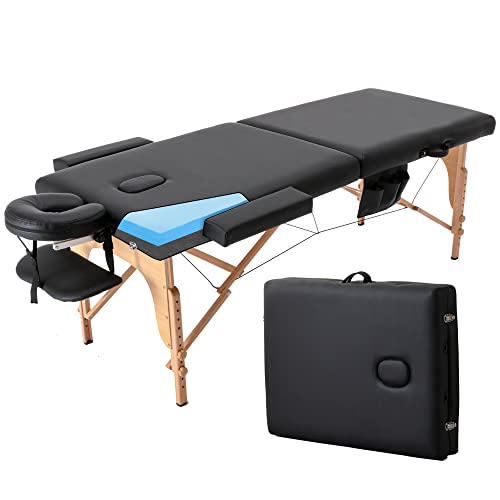 KCC Memory Foam Massage Table Premium Portable Foldable Massage Bed