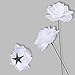 Topixdeals Rose Heads Artificial Flowers,Silk Cream Rose Heads,for Anniversary,Wedding Flowers,Accessories Make Bridal Hair,Clips Headbands Dress(50 pcs,Pure White)