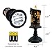 Eldnacele Halloween Snow Globe Candles Lighted Lamp, Battery Operated Spooky Spinning Water Glittering Tornado Candles Flameless Candles Table Centerpiece for Halloween Celebration Parties(Castle)