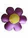 Tache Purple Squishy Microbead Field of Flowers Cushion Throw Pillow