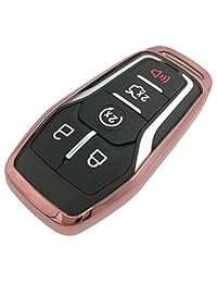 Alegender - Funda de TPU para mando a distancia para Ford Fusion F-150 Mustang Lincoln MKZ MKC 3 4 5 botones, control remoto inteligente de entrada sin llave