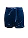 TOB Women's Casual Soft High Waist Drawstring Velvet Shorts Clubwear ,Peacblue,Small
