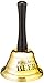 Juvale Ring for a Beer Handheld Bell - 5-Inch Steel in Gold & Black - Portable Bar Novelty Bell for Restaurant & Party
