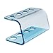 Seemii Electric Toothbrush Head Holder Head Stand Holds 1, 2, 3 or 4 Electric Toothbrush Heads, Clear Blue Acrylic 4 Head Holder, Fits Oral-B Heads (Does not fit iO Heads)