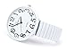 White Super Large Face Quartz Japanese Movement Stretch Band Fashion Watch