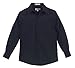 Gioberti Boys Long Sleeve Solid Dress Shirt, Black, 5