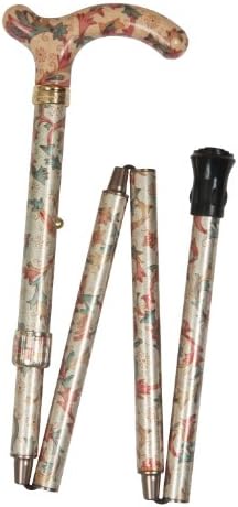 Classic Cane Petite Folding Derby (Cream/Red/Green Floral)