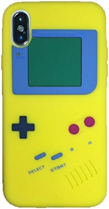 Apple iPhone X Case,Newstore Retro 3D Game Boy Gameboy Style Soft Silicone Cover Case For Apple iPhone X 5.8 inch With A Free Packing With Newstore Trademark Gifts (Yellow)