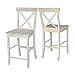 International Concepts S-6132 X- Back Stool, 24-Inch SH, Unfinished