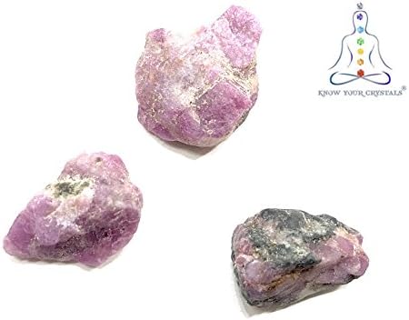 Know Your Crystals Rough Ruby 25gms (3-4 Pieces) Red