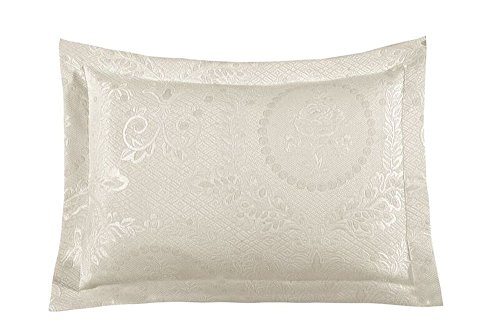 Europa Fine Linens Kensington Rose Matelasse Sham, Standard, Antique - Thumbnail 4