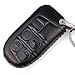 Calfskin Genuine Leather Jeep Grand Cherokee Renegade Key fob Cover case Holder Dodge Durango Dart Charger Journey ram 1500 Challenger Avenger Chrysler 200 300 Key fob Cover case Holder Black Color