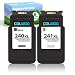 CLOWOD Re-Manufactured Ink Cartridge Replacement for Canon PG-240XL PG-241XL Used in Canon Pixma MG2120 MG3122 MG3220 MG3522 MX372 MX439 MX472 TS5120 Printers(1BK+1Tri-Color)