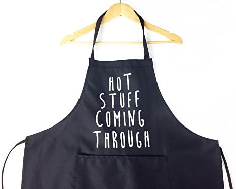 Hot Stuff Coming Through Funny Apron With Pockets