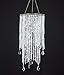 FlavorThings 2 Tiers Sparkling Iridescent Acrylic Beaded Hanging Chandelier Light Fixture W8.5 X H20 Great idea for Wedding Chandeliers Centerpieces Decorations and Any Event Party Home Decor