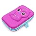 JUJIN Cute Owl Face Hardtop EVA Pencil Case Big Pencil Box with Compartment for Kids (Purple)