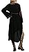 R.Vivimos® Womens Cotton Embroidered High Low Long Dresses 3XL Black