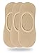 Eedor No Show Socks Womens - 3 Pairs Thin No Show Socks for Women - Non Slip Flat Boat Line Low Cut Socks Beige Small (5-7)