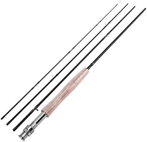 handing Graphite Fly Fishing Rod 4 pieces High Performance Travel Rod with A+ Cork Grip Hard Chormed Guides 7/9 Feet 5-8 wt