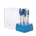 Makartt Blue Nail Drill Bits Set Tungsten Carbide 7Pcs Acrylic Nail File Drill Bit Manicure Pedicure Remove Gel Polish Poly Nail Extension Gel B-09