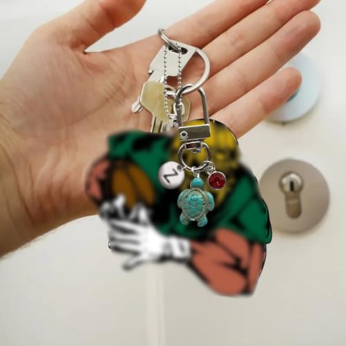 katior Travel Turtle Keychain, Cute Turtle Keyring, Kawaii Anime Keychain for Birthday Christmas Gifts Valentines\'s Day Gifts (E)