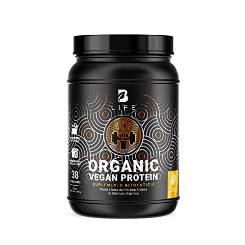 Proteína Orgánica Vegana de 1.361 kg sabor Chocolate. Ingredientes naturales. Organic Vegan Protein B Life.