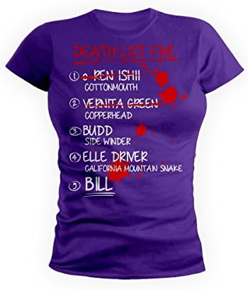 GetShirtz Death List Five Kill Bill T-Shirt XX-Large Purple