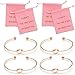 CHICNOW Wedding Party Proposal Maid of Honor Rose Gold Tie the Knot Bracelet (Rose Gold Set of 4)