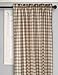 ACHIM Buffalo Check Panel Window Curtain - 42 Inch Width, 84 Inch Length - Taupe & Ivory Plaid - Light Filtering Farmhouse Country Drapes for Bedroom Living & Dining Room Home Decor