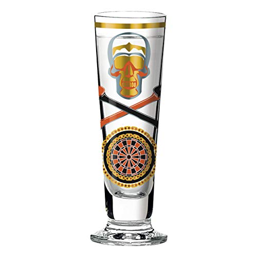 RITZENHOFF Black Label Crystal Shot Glass by Debora Jedwab 40ml with 5 Shot Lids
