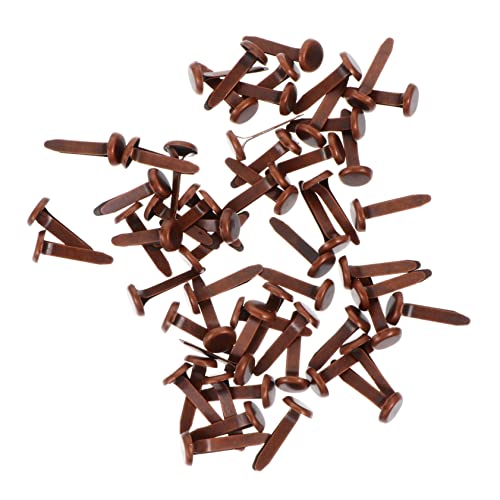 HOODANCOS 200Pcs Mini Brads for Two Legged Claw Nails for DIY Crafts Smooth Edges Safe Handmade Accessories for Scrapbooking Creative Projects