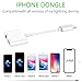 Headphone Adapter for iPhone Adaptor 3.5mm Jack Dongle Earphone Connector Convertor 2 in 1 Music Accessories Charger Cables Charge & Audio Compatible for iPhone 8/ X/XS MAX/XR/ 8Plus/ 7/7 Plus-White