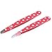 2pcs Professional Stainless Steel Slant Tip Hair Removal Eyebrow Tweezer Makeup
