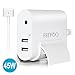 45W Magsafe 2 Power Adapter, Magsafe Charger Replacement AC Power Adapter with 2 USB for Macbook Air 11 13 inch A1436 A1465 A1466(After Mid 2012) + Little Stand