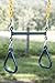 Abeaco Heavy Duty Playground Trapeze Bar with Rings Extra Long 38 Inch Chain Swing Set (Trapeze Bar)