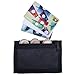 Rough Enough Travel Black Small Canvas Boys Kids Wallet for Boys with Zipper Coin Purse with ID window Women Credit Card Front Holder Front Pocket Wallet Cases Organizer for Sport School
