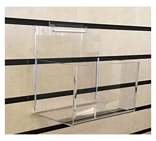 ExecuSystems Slatwall Acrylic Hosiery and Merchandise Bin 7.75 Inches Wide x 4.75 Inches Deep x 4.5 Inches High Front for Retail Display - Thumbnail 3