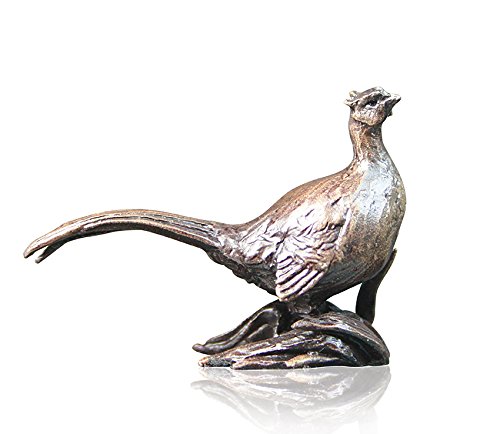 Butler & Peach Detailed Small Solid Hot Cast Bronze Pheasant Great Gift