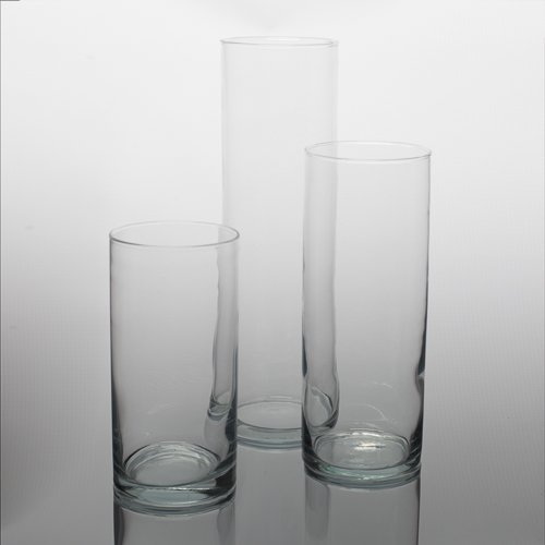 Amazon Com Eastland Wide Cylinder Vases Set Of 3 3 Sizes Home
