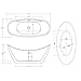 Freestanding Bathtub – 59 Inch Black Acrylic Bathtub – Modern Stand Alone Tub