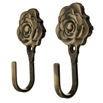 Buy Generic 2pcs Metal Rose Flower Curtain Tie Back Tieback