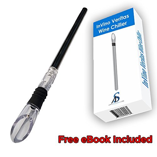 SDA Goods InVino Veritas Wine Chiller Stick - Stainless Steel - Aerator and Ebook