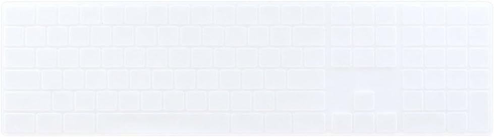 COOSKIN Wireless Keyboard Cover Ultra Thin Silicone Bluetooth Keyboard Protector Skin for Apple Magic Keyboard with Numeric Keypad US Layout (MQ052LL/A and A1843-C)